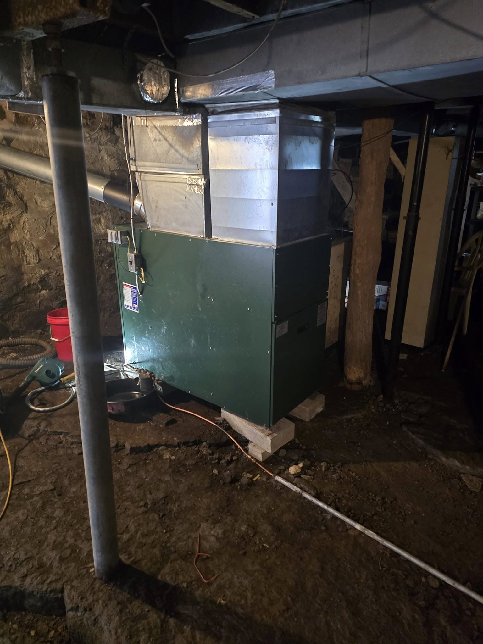 lowboy furnace install